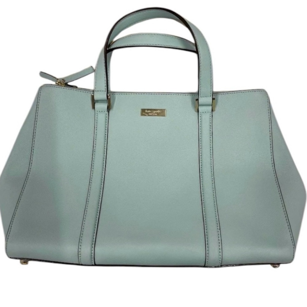 Kate Spade Green Satchel Structured Leather
